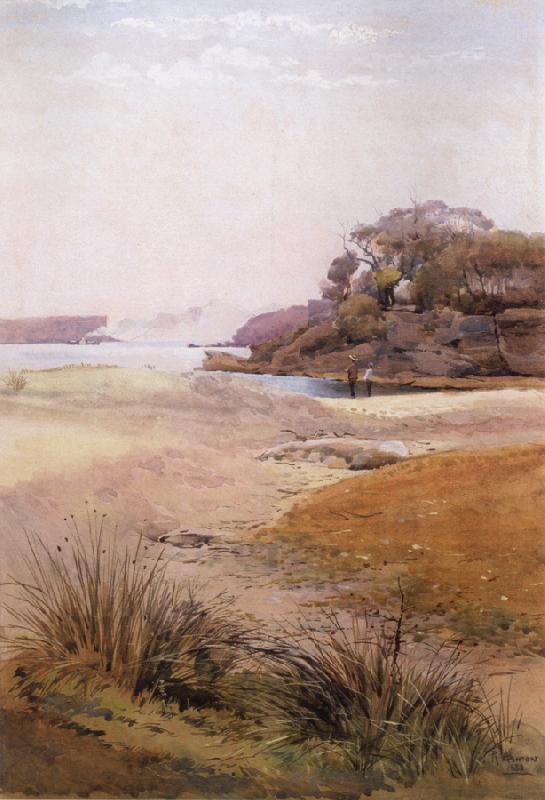 Julian Ashton View of Narth Head,Sydney Harbour 1888 France oil painting art